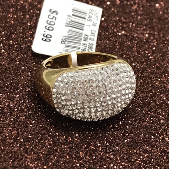 ✨Crystal Dome Ring✨Evergold 14K Yellow Gold Resin✨ - Picture 4 of 8